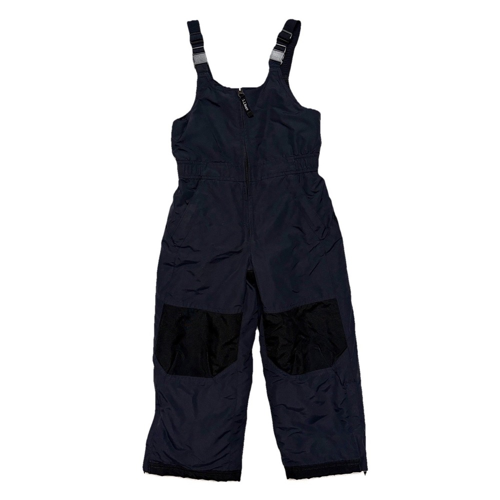 LL Bean Kids Cold Buster Snow Bibs Pants Size 5/6 Black Thinsulate Ski Overalls‎